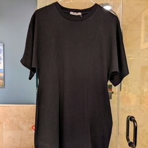Jersey shirt dress black